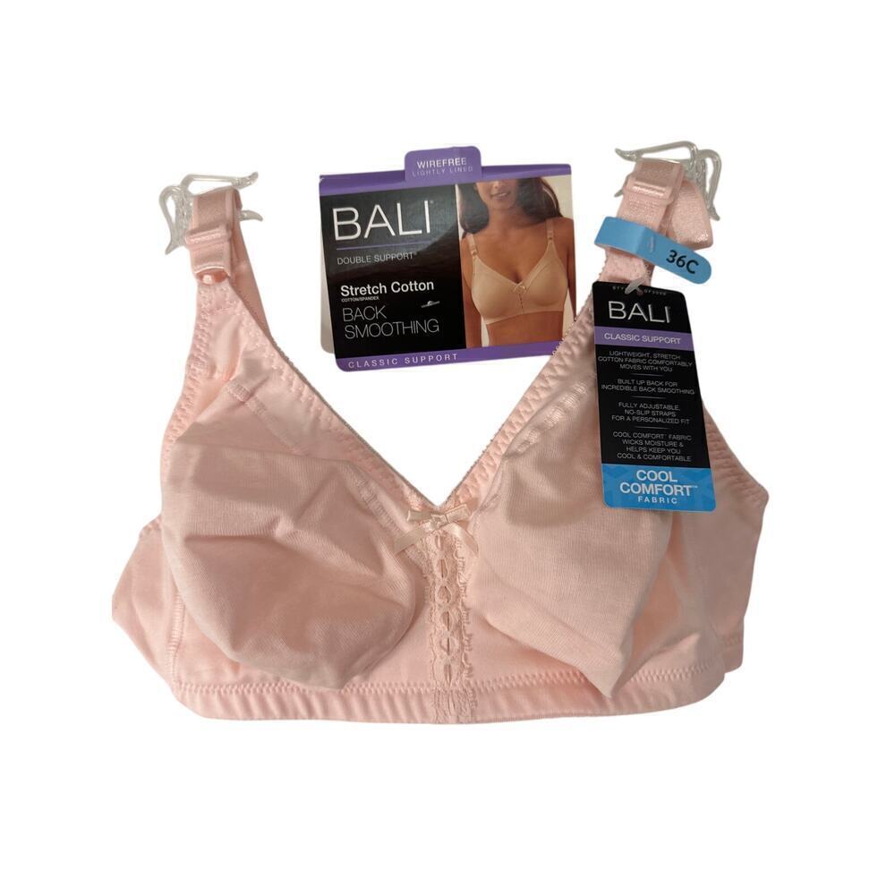 Bali Wirefree Double Support Back Smoothing Bra, Womens SIze 36C